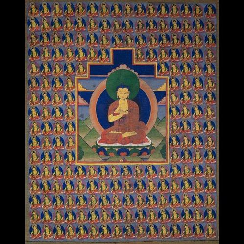 Thangka met afbeelding van Shakyamuni Boeddha - Tibet -, Antiek en Kunst, Antiek | Overige Antiek