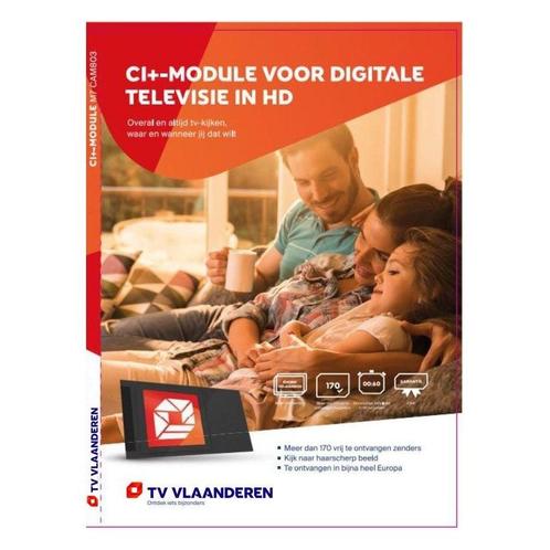 TV Vlaanderen CAM-803 CI+ module incl. ingebouwde smartcard, Audio, Tv en Foto, Schotelantennes, (Schotel)antenne-accessoires