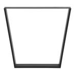 Trapeziumpoot tafelpoot 75-55x72 cm set van 2 zwart mat, Huis en Inrichting, Verzenden, Nieuw