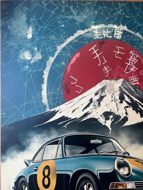 Anonymous - Poster decorativo- Porsche 996-offset- timbrato, Antiek en Kunst, Kunst | Tekeningen en Foto's