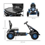 TRUUSK Gokart Kinderwagen Blauw Zwart Met Verstelbare Zitpla, Kinderen en Baby's, Speelgoed | Buiten | Skelters, Verzenden, Nieuw