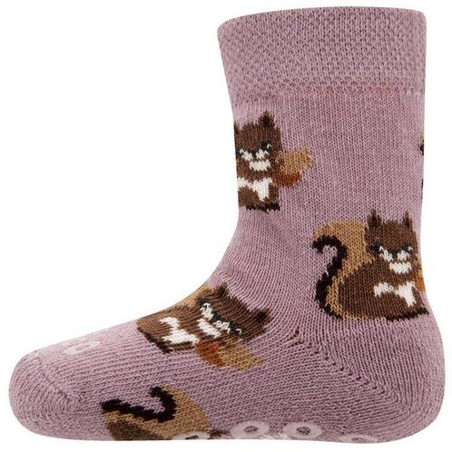 Baby Antislipsok Roze met Eekhoorns - Nopjes - Ewers-16/17 N, Kinderen en Baby's, Babykleding | Schoentjes en Sokjes, Meisje, Nieuw