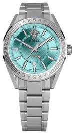 Versace VEAFA0324 V-Code GMT horloge 42 mm, Overige merken, Staal, Staal, Verzenden