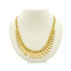 Gouden Cleopatra collier | 45,5 cm (schakelketting), Sieraden, Tassen en Uiterlijk, Kettingen, Ophalen of Verzenden, Gebruikt