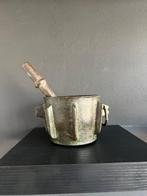 Vijzel en stamper (2) - Brons - Bronze mortar, Antiek en Kunst