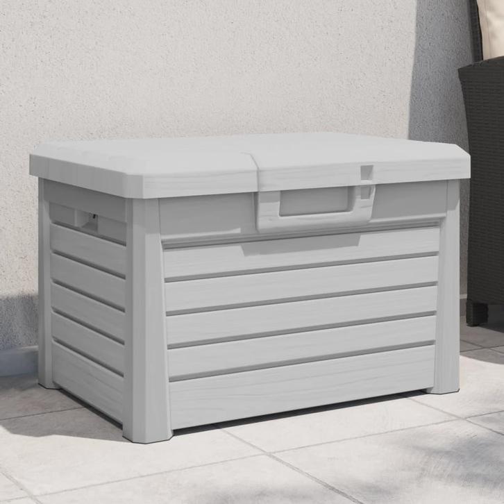 vidaXL Kussenbox 73x50,5x46,5 cm polypropeen grijs, Tuin en Terras, Overige Tuin en Terras, Nieuw, Verzenden