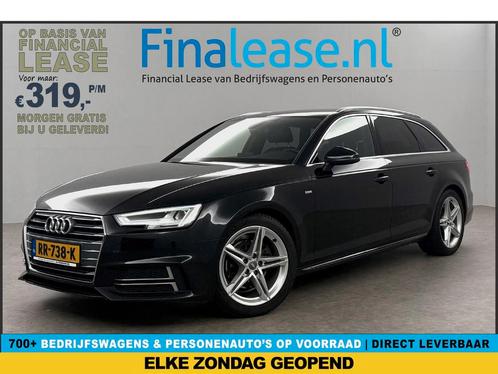 Audi A4 1.4 TFSI 150PK S-line Marge AUT Clima Cruise €319pm, Auto's, Audi, Lease, Automaat, Stationwagon, Benzine, Zwart, Verzenden