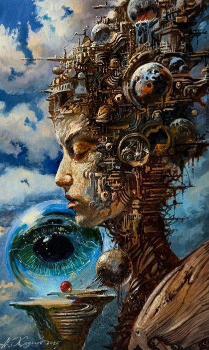 Alexander Khodko (1968) - Mind Engine, Antiek en Kunst, Kunst | Schilderijen | Modern