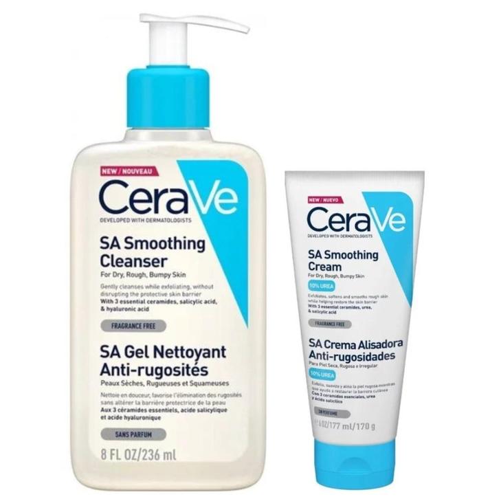 CeraVe SA Smoothing Set - 236+177ml, Sieraden, Tassen en Uiterlijk, Uiterlijk | Gezichtsverzorging, Verzorging, Nieuw, Ophalen of Verzenden