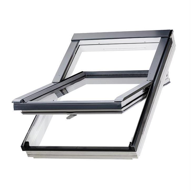 Fakro wit tuimeldakraam onderhoudsarm FTU-V U3 94x140 cm, Doe-het-zelf en Verbouw, Glas en Ramen, Dubbelglas, Nieuw, Dakraam, Minder dan 80 cm