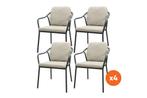 VDG Set van 4 - Pisa rope dining tuinstoel - Royal Grey, Verzenden, Nieuw, Overige materialen