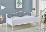 Stevig metalen bedframe 90x200 cm wit met hartjesdecorati..., Ophalen of Verzenden, Nieuw