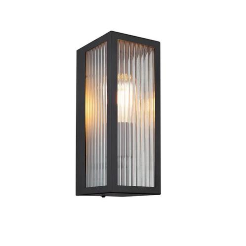 AANBIEDING Wandlamp buiten vierkant Aluminium en glas E27, Tuin en Terras, Buitenverlichting, Ophalen of Verzenden