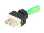 Tuimelschakelaar - 12V - transparant groen, Ophalen of Verzenden, Nieuw, Schakelaar