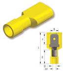Tirex automotive Vlakstekker GEEL 6,3 mm geïsoleerd,, Ophalen of Verzenden, Nieuw