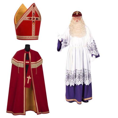 Luxe Fluwelen Sinterklaaspak Bram, Paardenmantel, Diversen, Sinterklaas, Nieuw, Ophalen of Verzenden