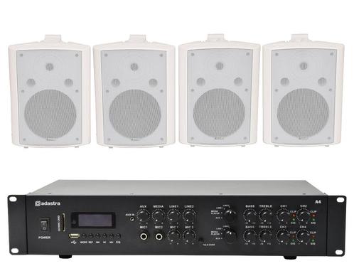 Adastra Indoor Speakerset 3 + A4 Bluetooth Versterker USB/SD, Audio, Tv en Foto, Luidsprekers, Overige typen, Nieuw, Overige merken