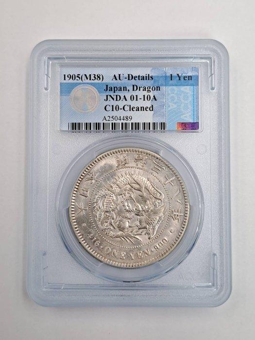 Japan. Meiji. 1 Yen Yr 38 (1905), Postzegels en Munten, Munten | Azië