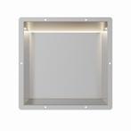 RVS Inbouwnis 30x30x10cm met tegelflens en RGB verlichting, Verzenden, Nieuw