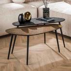 *WOONWINKEL* Organische Salontafel Set Metallic, Huis en Inrichting, Tafels | Salontafels, Verzenden, Nieuw