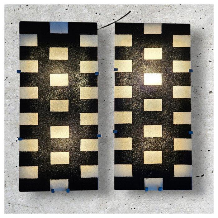 IKEA - Wandlamp - Glas, Metaal - Twee wandlampen, Antiek en Kunst, Antiek | Meubels | Stoelen en Banken