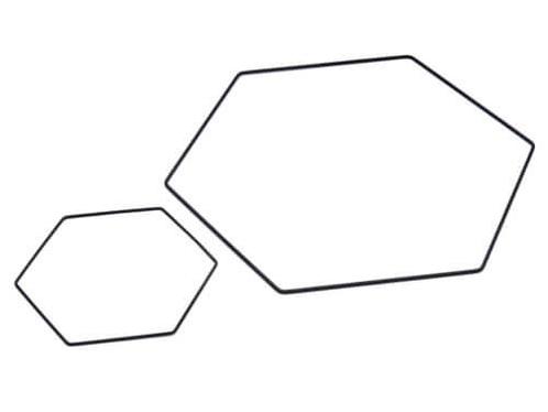 Metalen frame hexagon 20 cm  metalenframe metal om te hangen, Hobby en Vrije tijd, Knutselen, Nieuw, Ophalen of Verzenden