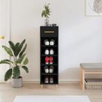 vidaXL Schoenenkast 30x35x105 cm bewerkt hout zwart, Huis en Inrichting, Kasten | Overige, Verzenden, Nieuw