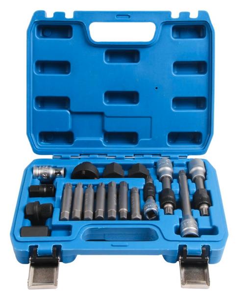 VT01318 Dynamo/Vrijlooppoelie Set 18-Delig, Auto diversen, Autogereedschap, Nieuw, Verzenden