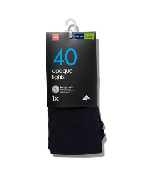 HEMA Temp tech panty 40denier donkerblauw, Kleding | Dames, Leggings, Maillots en Panty's, Nieuw, Verzenden
