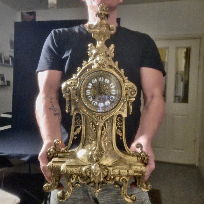 Tafelklok Lodewijk XVI-stijl - Verguld brons - Ca. 1890 -, Antiek en Kunst, Antiek | Klokken