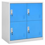 vidaXL Lockerkast 90x45x92,5 cm staal lichtgrijs en blauw, Huis en Inrichting, Kasten | Lockerkasten, Verzenden, Nieuw