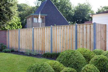 beton schutting , betonpaal , hout , douglas , hardhout . beschikbaar voor biedingen