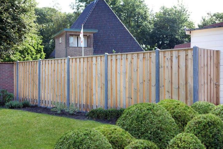 Betonschutting , betonpaal , houten schutting , beton , hout, Tuin en Terras, Schuttingen, 2 meter of meer, 3 tot 6 meter, Nieuw