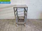 RVS Regaalwagen 4 x 60/40 cm Bakerynorm Horeca, Ophalen of Verzenden, Gebruikt