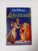 Lady and the Tramp Walt Disney Metalen Bordje 30 bij 20 cm, Verzamelen, Verzenden, Gebruikt