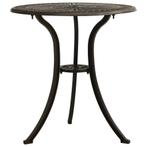 vidaXL Tuintafel 62x62x65 cm gietaluminium bronskleurig, Tuin en Terras, Verzenden, Nieuw, Aluminium