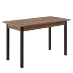 Eettafel Den Haag 120x60x75 cm walnootkleurig en zwart, Huis en Inrichting, Verzenden, Nieuw