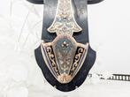 Antiek Wijwatervat - Benitier : Marbre & émail cloisonné