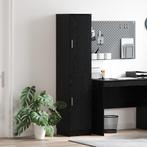 vidaXL buffetkast Zwart Eiken 35x39x168 cm Gelaagd Hout, Huis en Inrichting, Kasten | Buffetkasten, Minder dan 50 cm, Verzenden