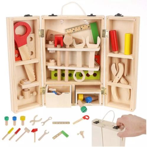 Ruhhy Houten Gereedschapskist Set voor Kinderen - Veilig..., Kinderen en Baby's, Speelgoed | Overig, Nieuw, Ophalen of Verzenden