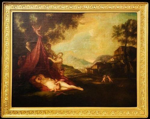 Francesco Albani (1578-1660), Navolger van - Venus Sleeping,, Antiek en Kunst, Kunst | Schilderijen | Klassiek