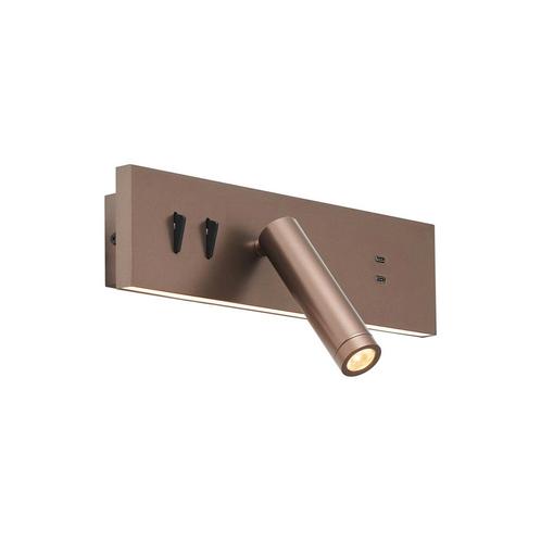 Moderne wandlamp donkerbrons verstelbaar met USB-C incl. LED, Huis en Inrichting, Lampen | Wandlampen, Nieuw, Overige materialen