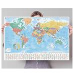 Kurk prikbord wereldkaart met vlaggen, Nieuw, Ophalen of Verzenden