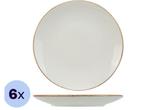 Set van 6 Cosy & Trendy Granite Ivory borden – 27 cm –, Verzenden, Nieuw