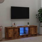 vidaXL Tv-meubel met LED 120x30x36 cm bewerkt hout oud hout, Verzenden, Nieuw, Overige houtsoorten