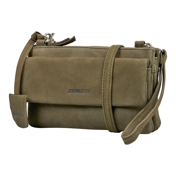 Salted Leren Dames Schoudertasje Minibag - Nubuck - Groen, Sieraden, Tassen en Uiterlijk, Tassen | Schoudertassen, Groen, Nieuw