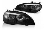 Koplampen BMW X5 E70 08-10 Angel Eyes 3D zwart, Ophalen of Verzenden, Nieuw