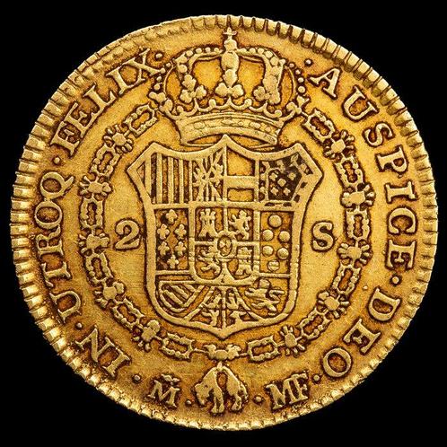 Spanje. Carlos IV. 2 Escudos 1793 - Madrid MF, Postzegels en Munten, Munten | Europa | Niet-Euromunten