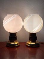 Tafellamp - Glas, Messing - Tafellampen - paraplu in wit