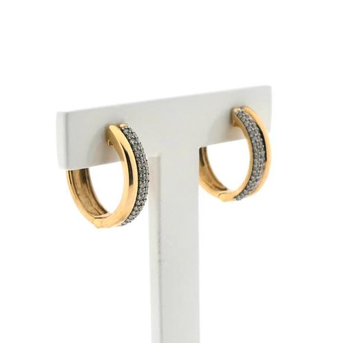 9 Krt. oorstekers met diamant | 0,36 ct. (oorbellen, dames), Sieraden, Tassen en Uiterlijk, Antieke sieraden, Met edelsteen, Goud